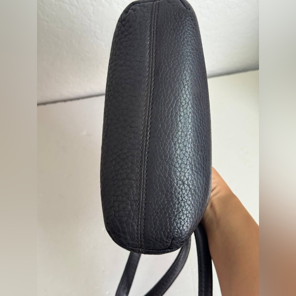 Coach Hudson Vintage Dark Brown Pebbled Leather Crossbody Bag - Picture 9 of 14